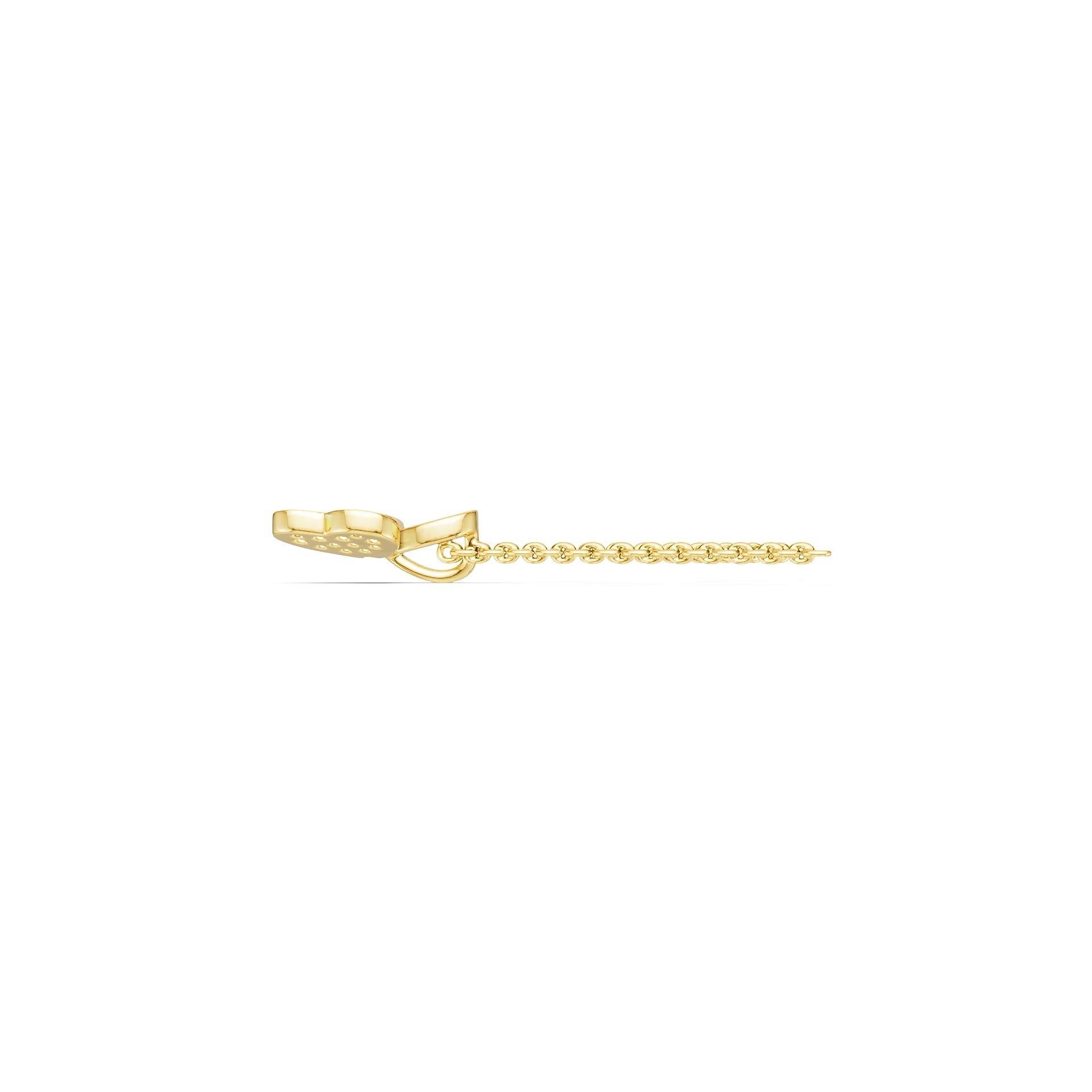 10K 14K Gold or 10K Gold Semi Mount Pendant Setting Round Rd Moissanite Accent Syzjewelry