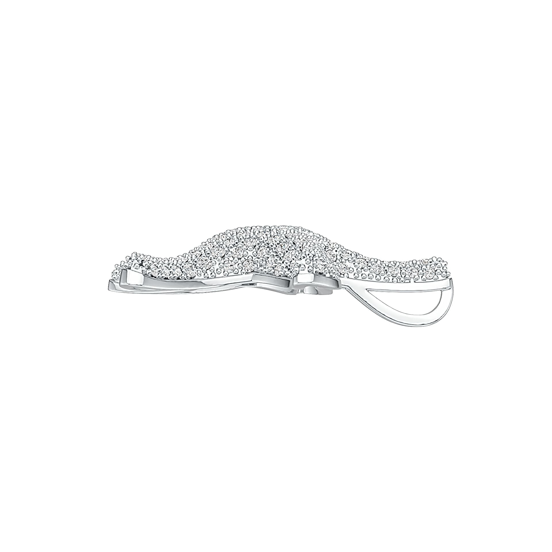 Platinum Semi Mount Pendant Setting Round RD 1.75mm Diamond Accent DHJ