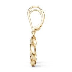 18K Gold Semi Mount Earrings Setting Round Ro 6x6mm Syz Jewelry