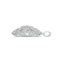 Sterling Silver Cluster Pendant with White Topaz or Moissanite DHJ