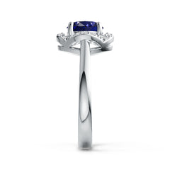 Sterling Silver Semi Mount Ring Setting Round 7X7mm Halo Syzjewelry