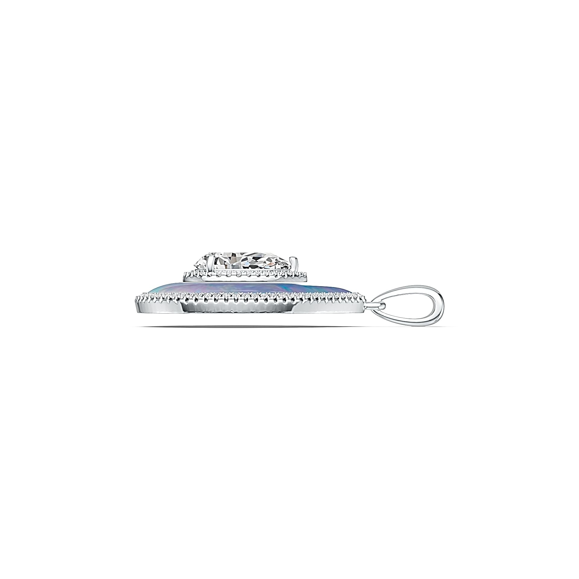 Sterling Silver Semi Mount Pendant Setting Pear PE 26X20mm PE 12X8mm DHJ