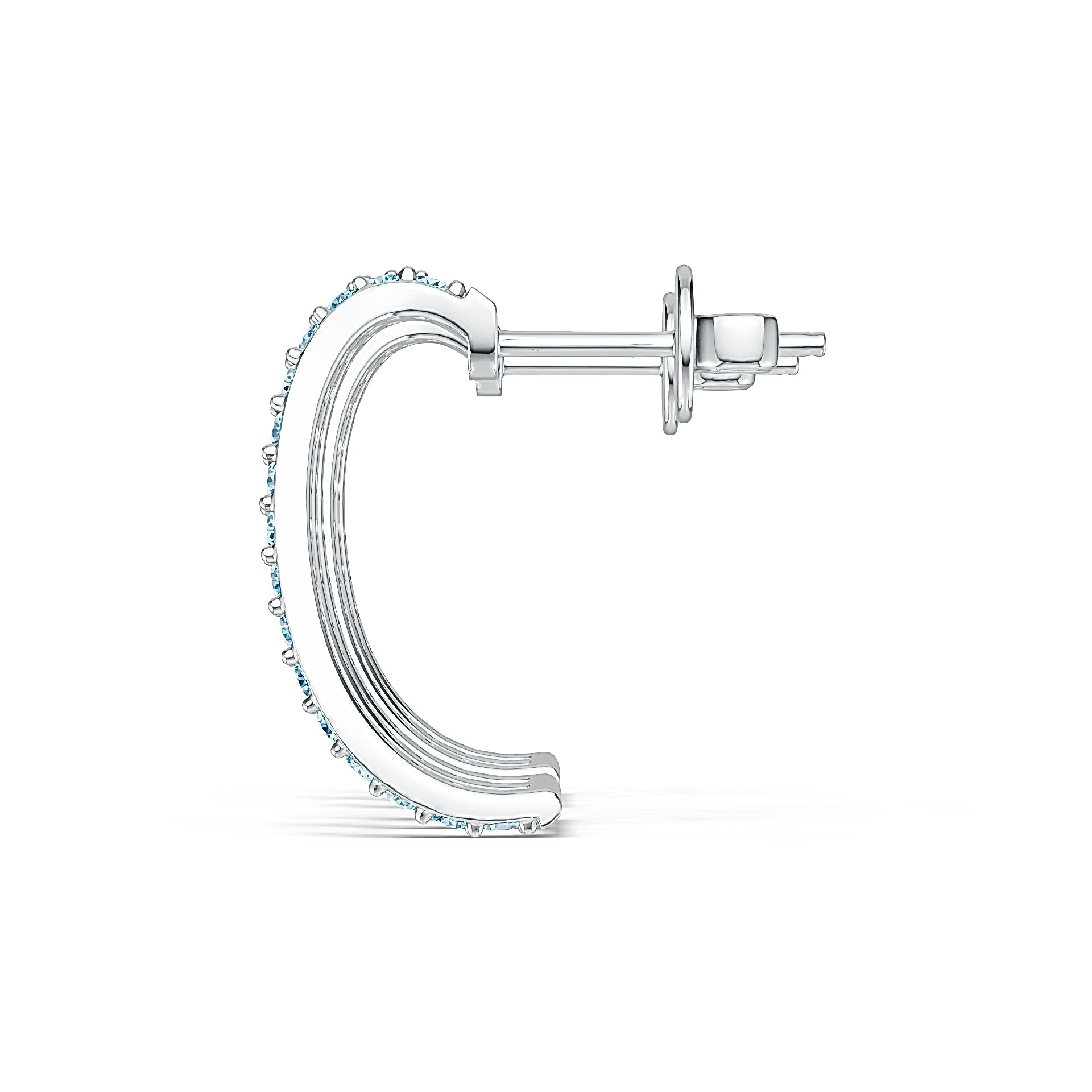 Sterling Silver Semi Mount Earrings Setting Round RD 1.5mm DHJ