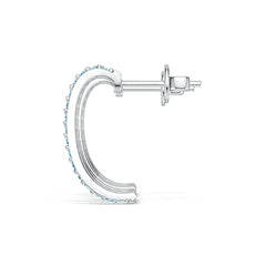 Sterling Silver Semi Mount Earrings Setting Round RD 1.5mm DHJ