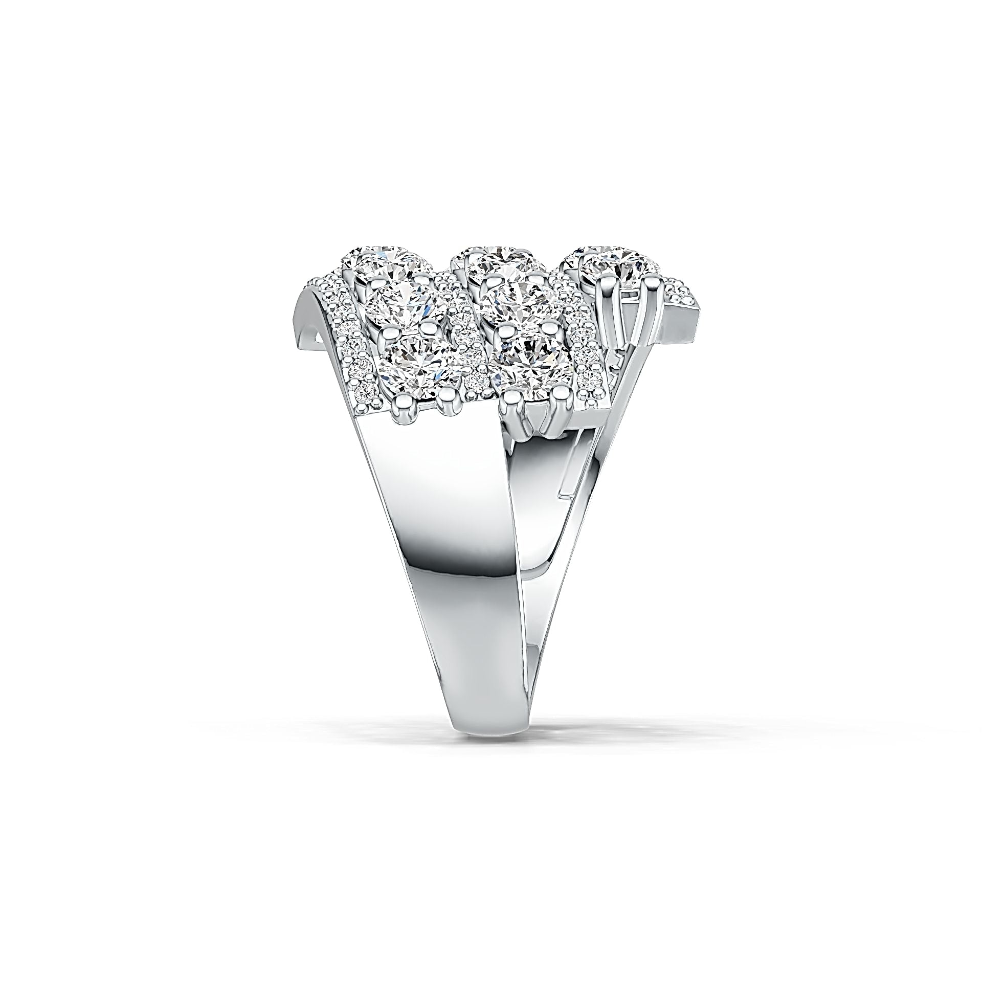 Sterling Silver Semi Mount Ring Setting Round RD 4x4mm DHJ