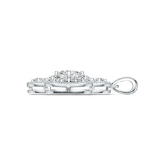 Sterling Silver Semi Mount Pendant Setting Cushion CU 6X6mm DHJ