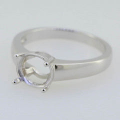 18K Gold Semi Mount Ring Setting Round RD 8x8mm Syzjewelry