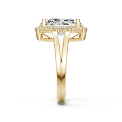 18K Gold Semi Mount Ring Setting Oval Ov 15x11mm Diamond Accent Syz Jewelry