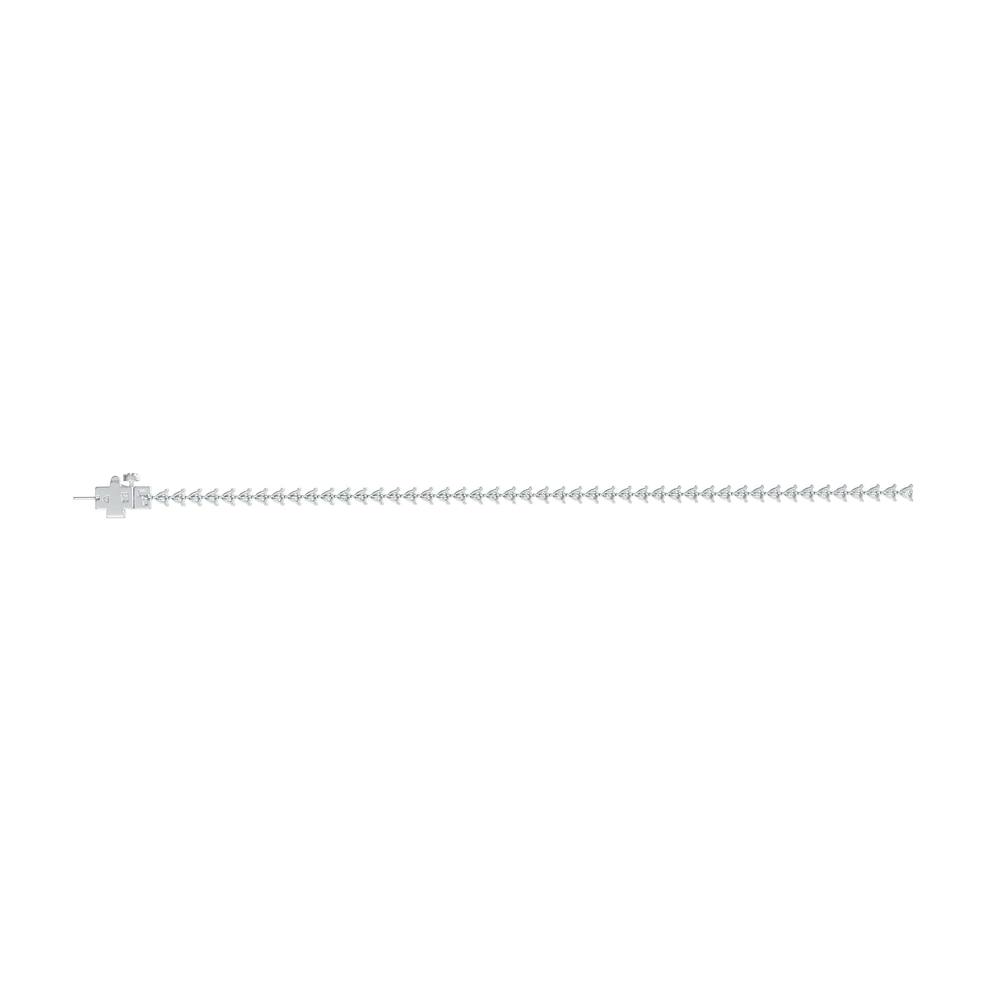 10K Gold Semi Mount Bracelet Setting Trillion TL 3X3mm DHJ