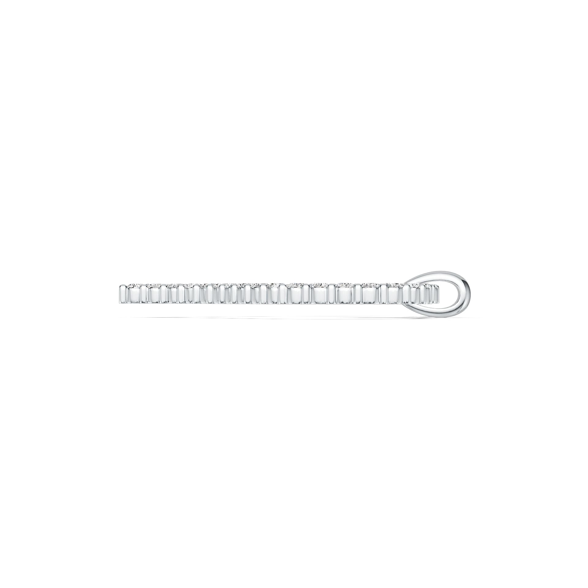 Sterling Silver Semi Mount Pendant Setting Round RD 2x2mm DHJ