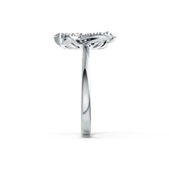 Sterling Silver Semi Mount Ring Setting Marquise MQ 8X4mm RD 4X4mm DHJ