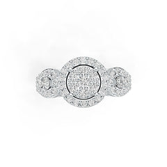 Platinum Semi Mount Ring Setting Round RD 2.5mm Diamond Accent DHJ