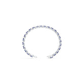 Platinum Semi Mount Tennis Bracelet Setting Oval OV 7X5mm Cabochon DHJ