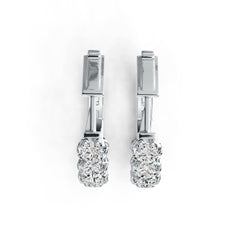 Platinum Semi Mount Earrings Setting Round RD 4x4mm DHJ