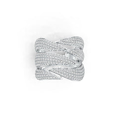 18K Gold Semi Mount Ring Setting Round RD 1.0mm Diamond Accent DHJ
