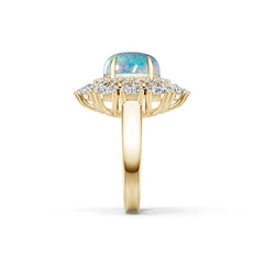 18K Gold Semi Mount Ring Setting Round Ro 10x8mm Syz Jewelry