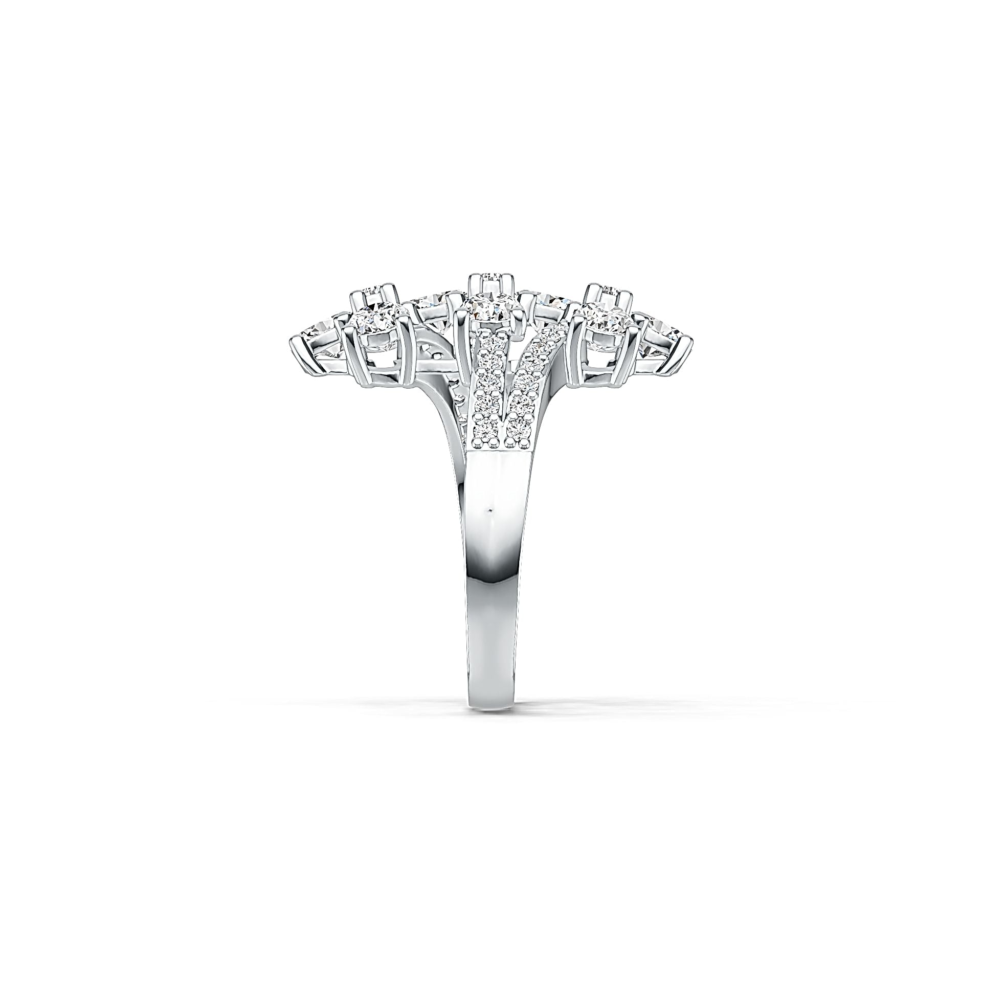Sterling Silver Semi Mount Ring Setting Oval OV 5X4mm with White Topaz - Syzjewelry