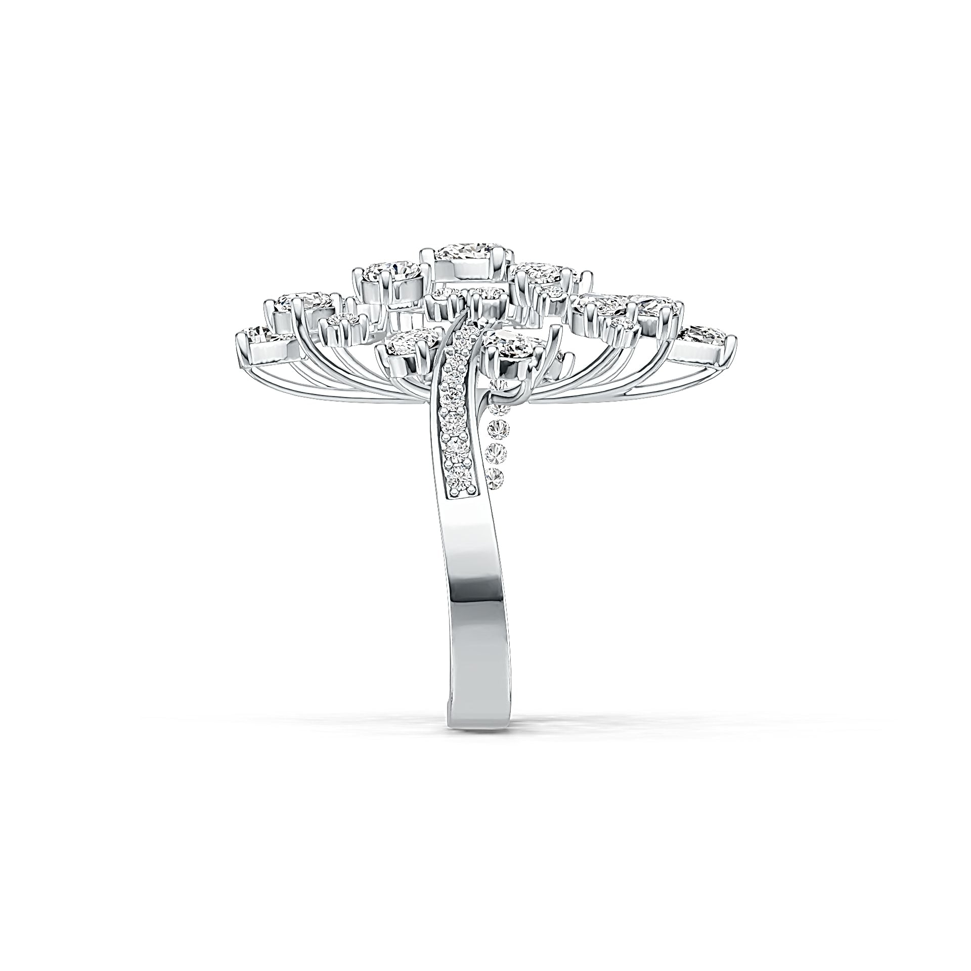 Sterling Silver Semi Mount Ring Setting Pear PE 5x3mm DHJ