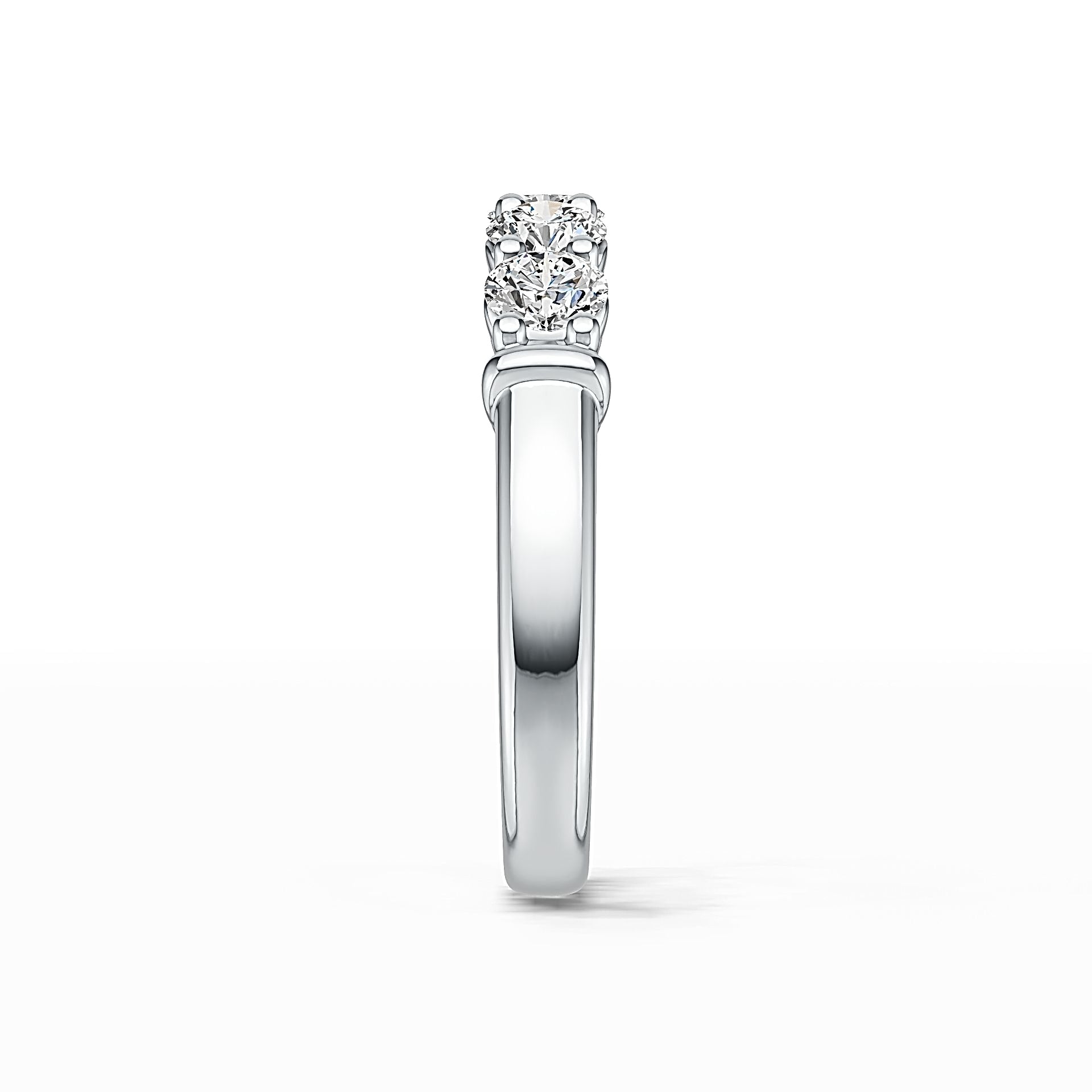 Sterling Silver Semi Mount Ring Setting Round RD 4x4mm 5 Stone Ring DHJ