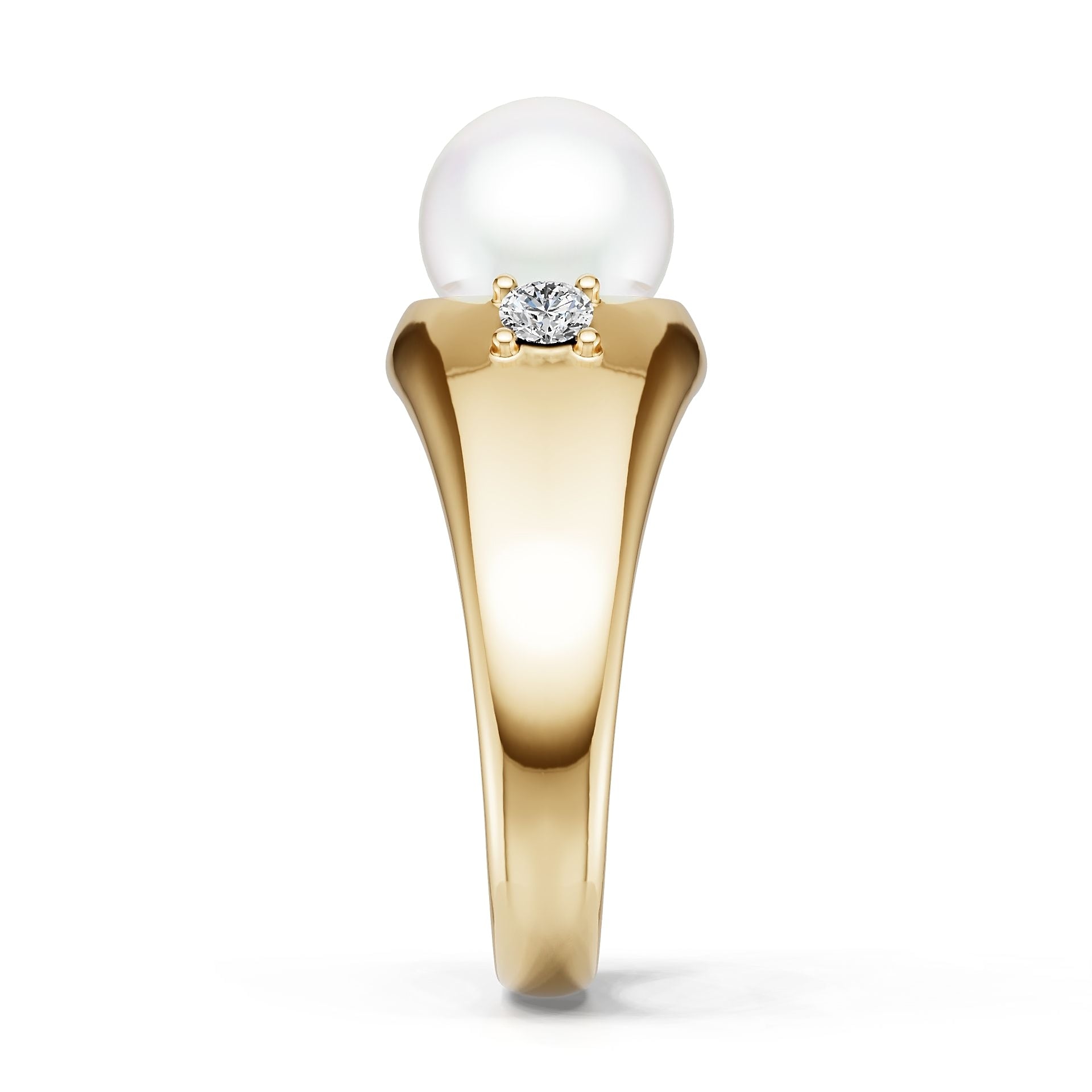 18K Gold Semi Mount Ring Setting Round Ro 8x8mm Diamond Accent Syz Jewelry
