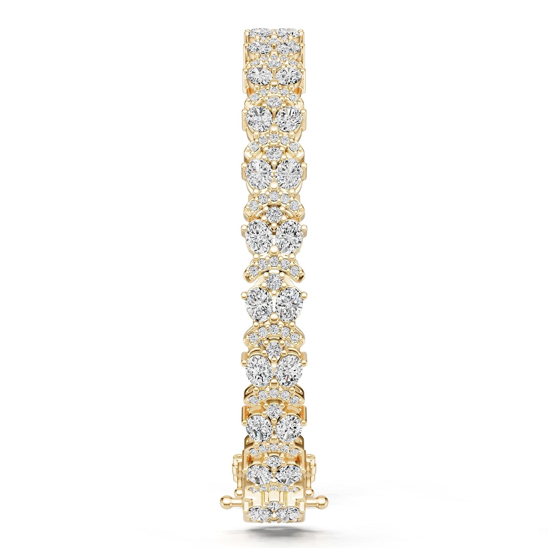 14K Gold Semi Mount Bracelet Setting Oval Ov 4x3mm Diamond Accent Syz Jewelry