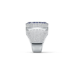 Men's Customizable Sterling Silver Champion Ring - Personalized Ring of Honor for Champions Syzjewelry