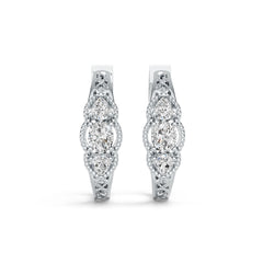 10K Gold Semi Mount Earrings Setting Oval OV 5X4mm PE 4X3mm DHJ