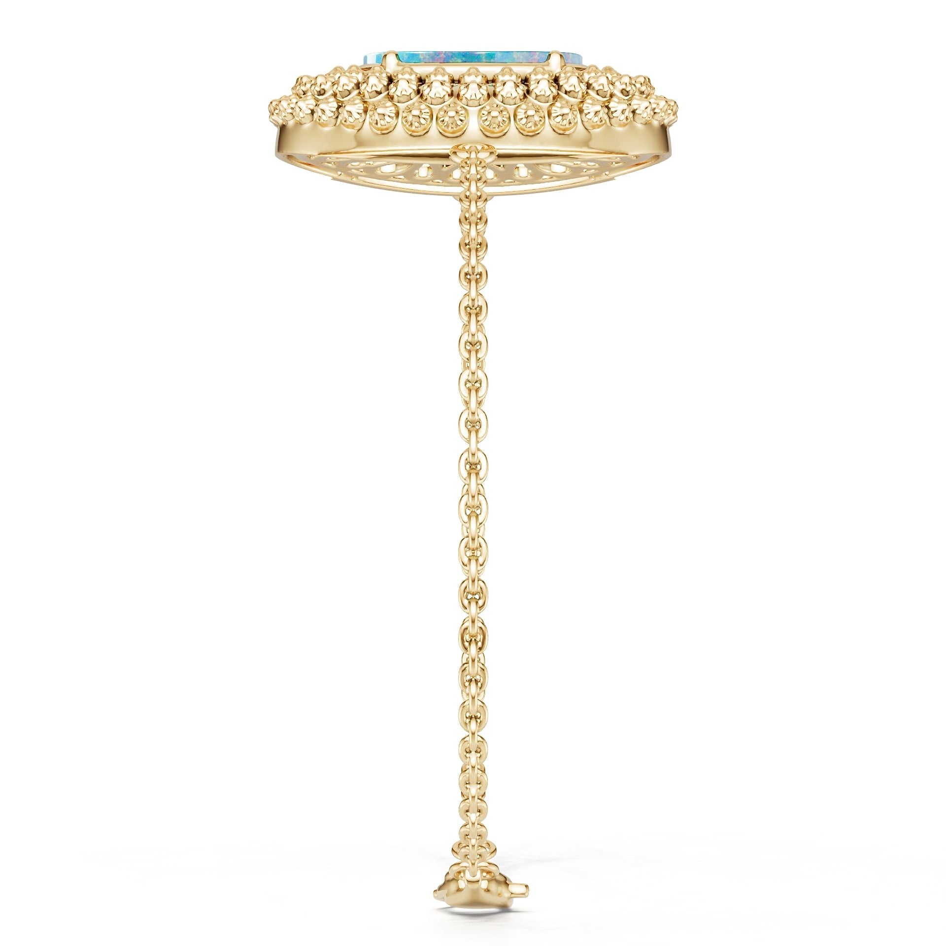 18K Gold Semi Mount Bracelet Setting Round Ro 12x11mm Syz Jewelry