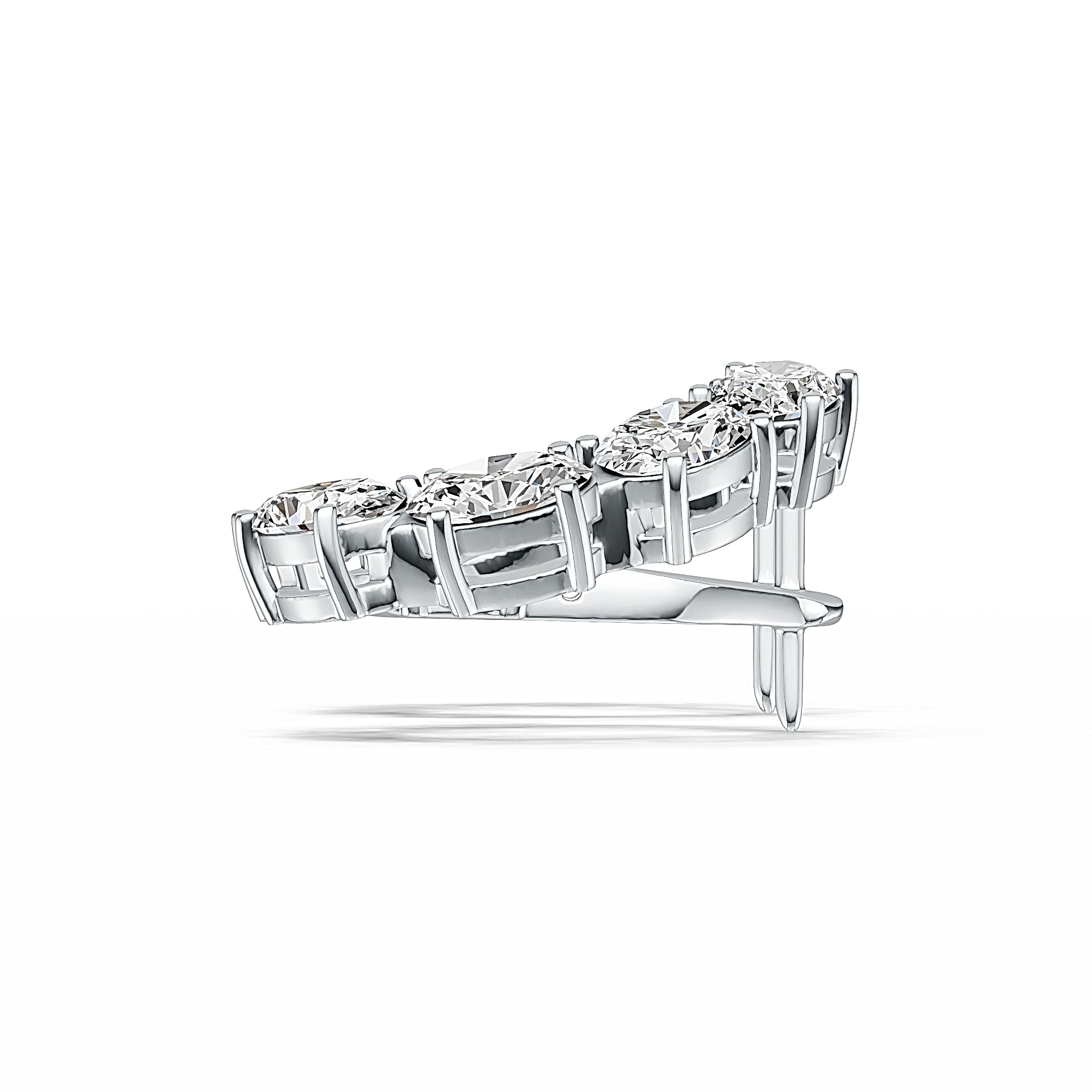 Sterling Silver Semi Mount Earrings Setting Oval OV 7X5mm DHJ