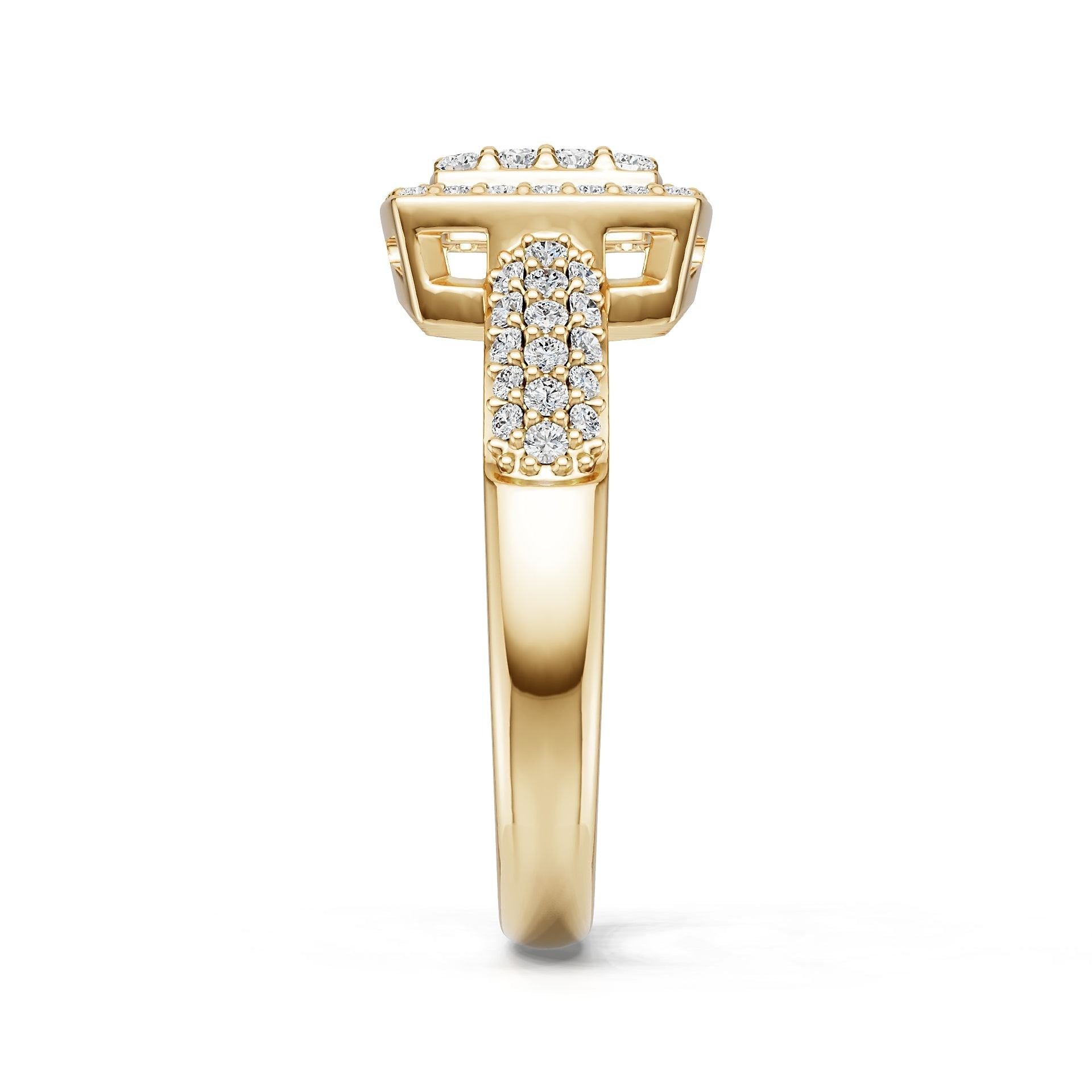 10K Gold Semi Mount Ring Setting Round Ro 6x6mm Syz Jewelry