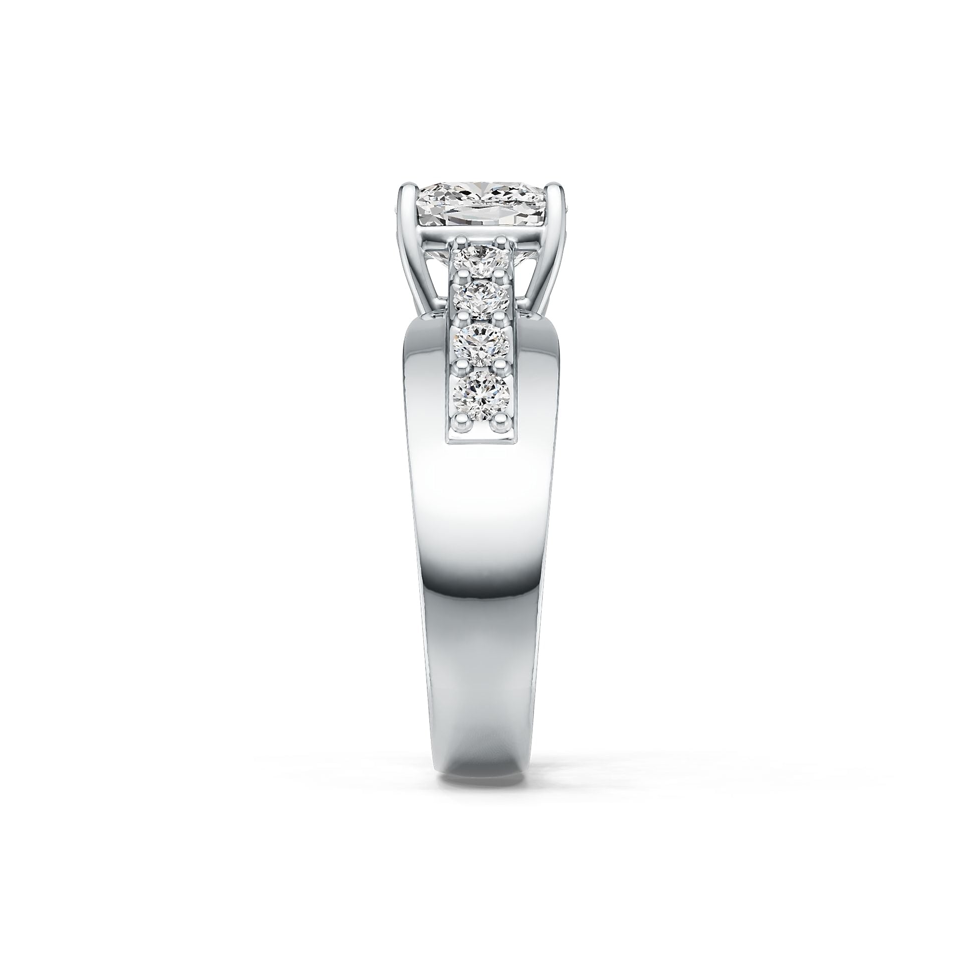 Sterling Silver Semi Mount Ring Setting Cushion CU 7.5X7.5mm DHJ