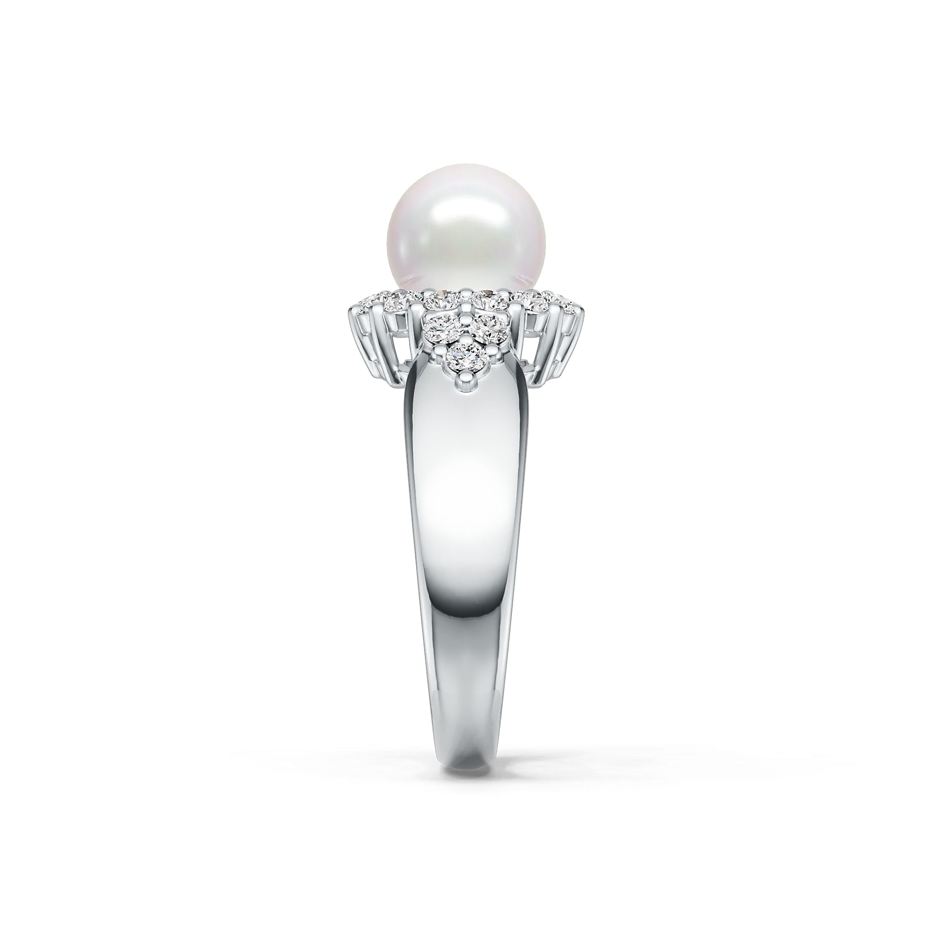 Sterling Silver Semi Mount Ring Setting Round RD 8.5mm DHJ