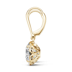 18K Gold Semi Mount Earrings Setting Round Ro 6x6mm Syz Jewelry
