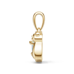 10K Gold Semi Mount Pendant Setting Round Ro 10x8mm Syz Jewelry