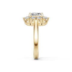 10K Gold Semi Mount Ring Setting Cushion Cu 5x8mm Moissanite Accent Syz Jewelry