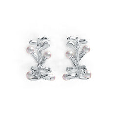 Platinum Semi Mount Earrings Setting Round RD 3.5mm DHJ