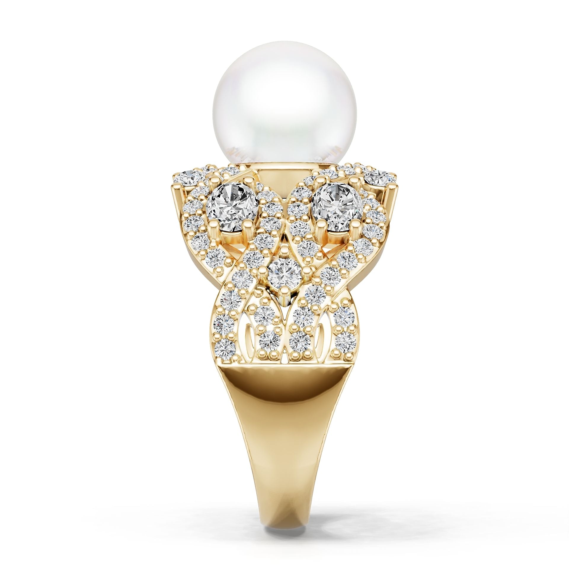14K Gold Semi Mount Ring Setting Round Ro 9x9mm Diamond Accent Syz Jewelry