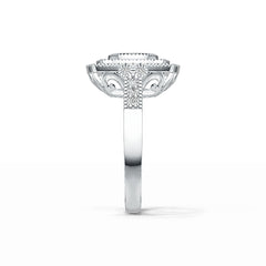 Sterling Silver Semi Mount Ring Setting Round RD 7x7mm DHJ