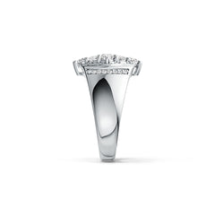 Sterling Silver Semi Mount Ring Setting Oval OV 4X3mm with White Topaz - Syzjewelry