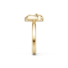 18K Gold Semi Mount Ring Setting Round Ro 10x8mm Syz Jewelry