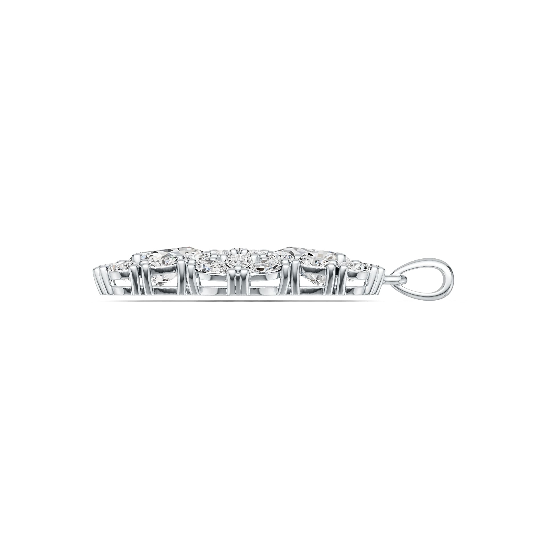 Sterling Silver Semi Mount Pendant Setting Pear PE 9X6mm DHJ