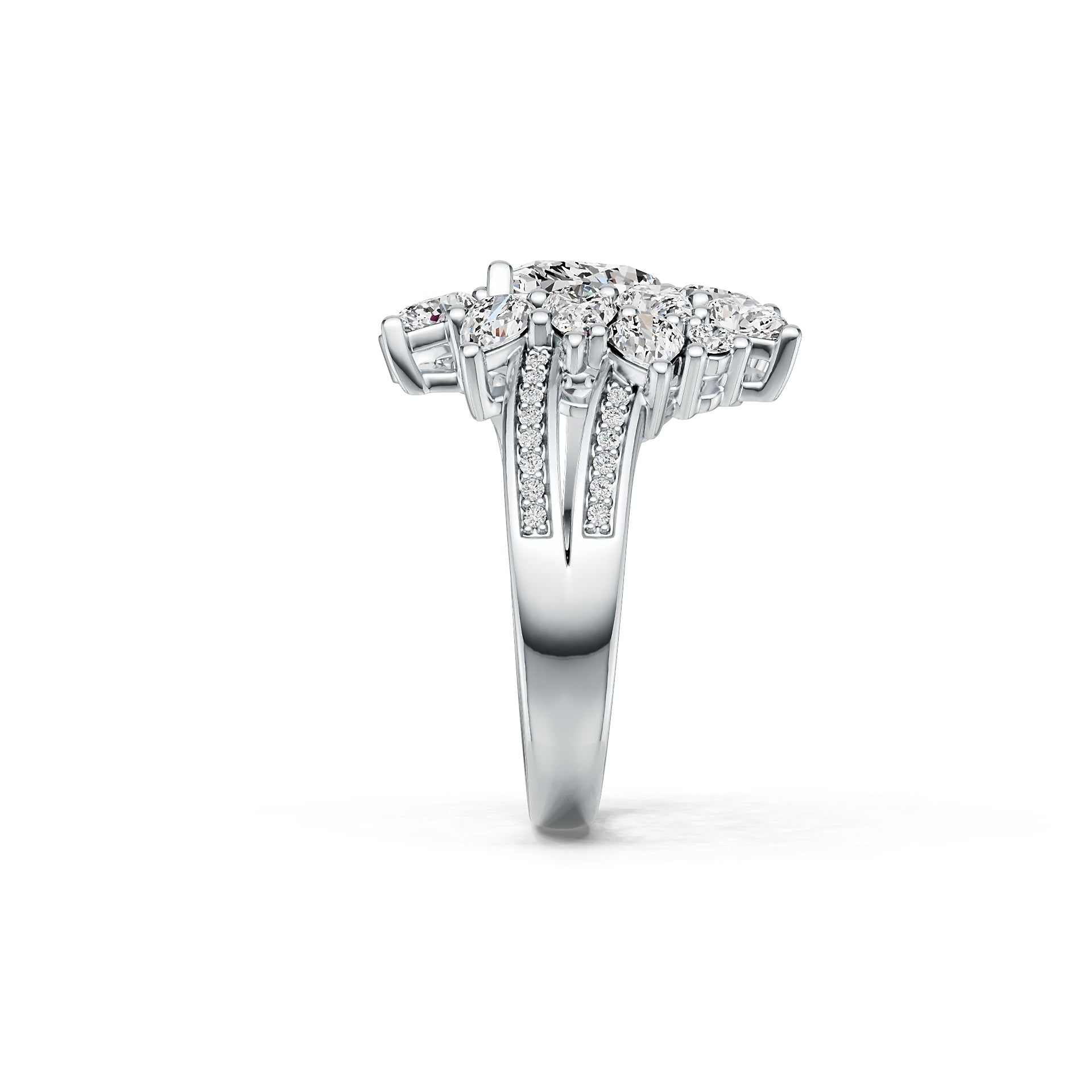 Sterling Silver Semi Mount Ring Setting Pear PE 10X7mm DHJ