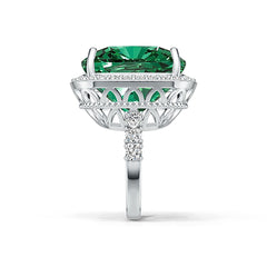 Sterling Silver Semi Mount Ring Setting Cushion CU 10x10mm Halo DHJ