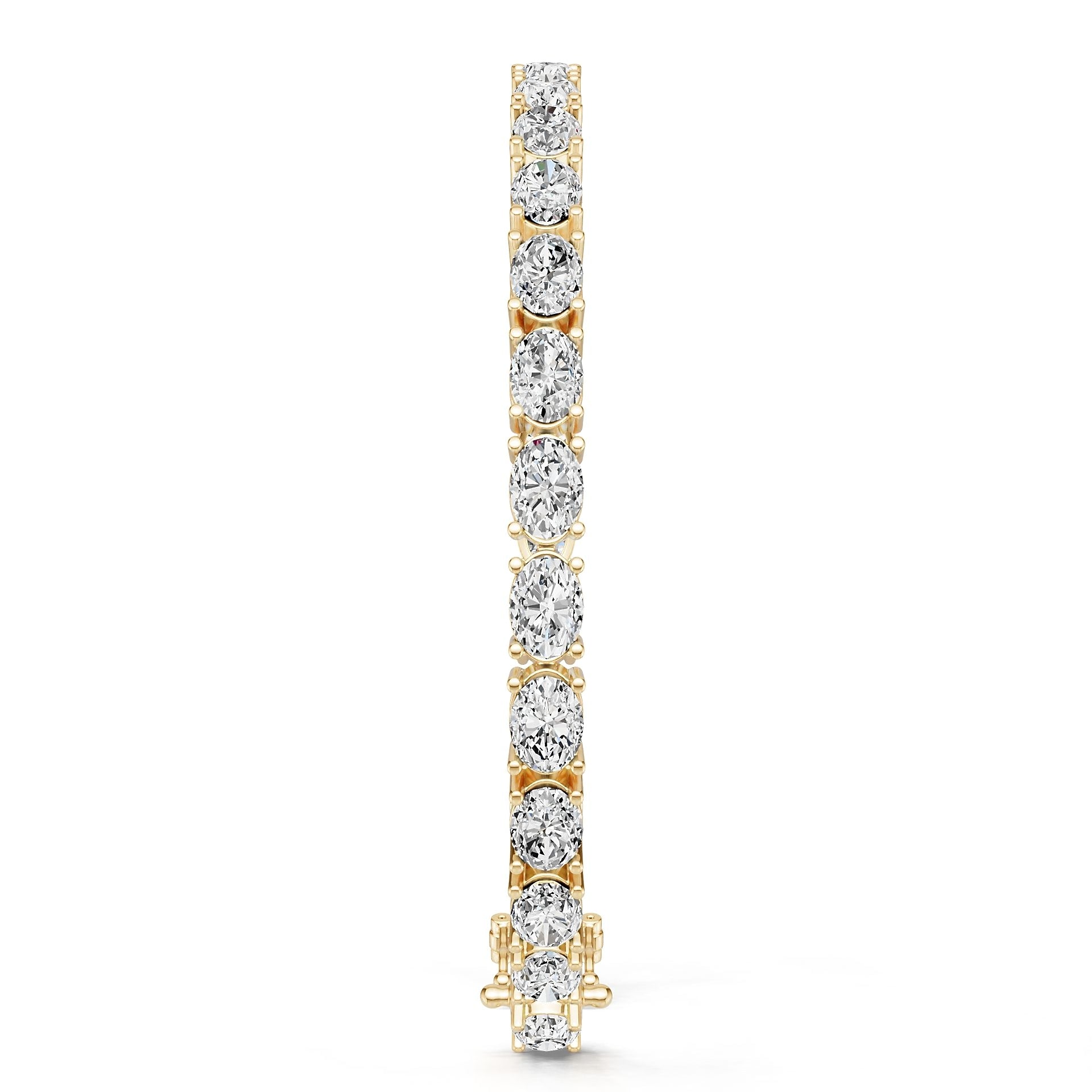 10K Gold Semi Mount Bracelet Setting Round Ro 7x5mm Moissanite Accent Syz Jewelry