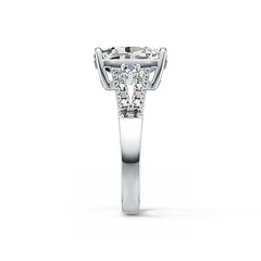 Sterling Silver Semi Mount Ring Setting Cushion CU 9x11mm Split Shank Syzjewelry