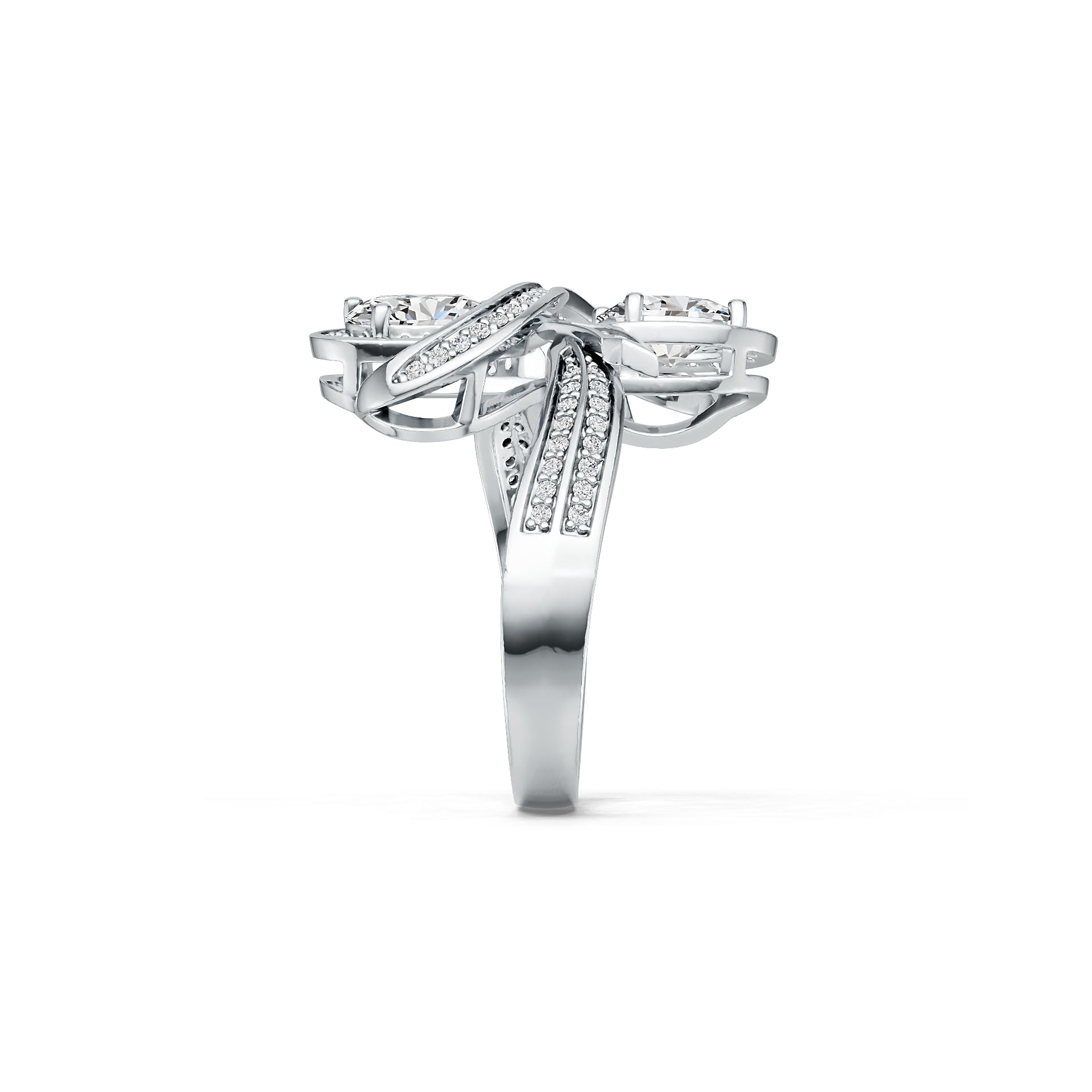 Sterling Silver Semi Mount Ring Setting Oval OV 7X5mm Bow Theme Syzjewelry