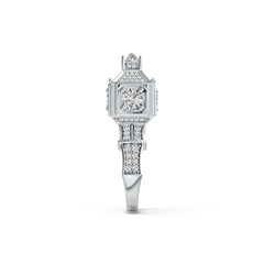 Sterling Silver Semi Mount Ring Setting Round RD 5x5mm SQ 4x4mm DHJ