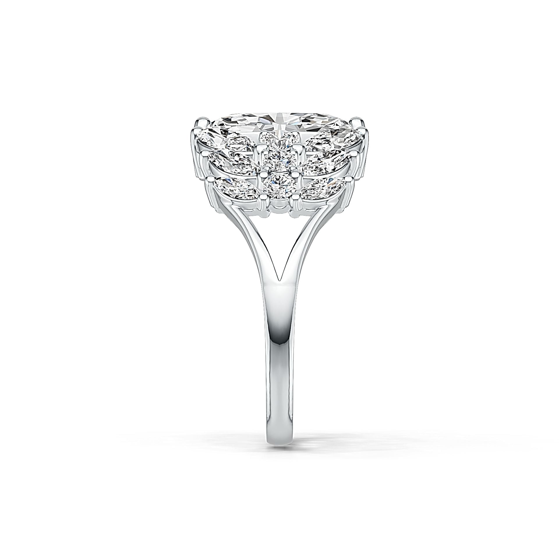 Sterling Silver Semi Mount Ring Setting Marquise MQ 12x6mm Syzjewelry