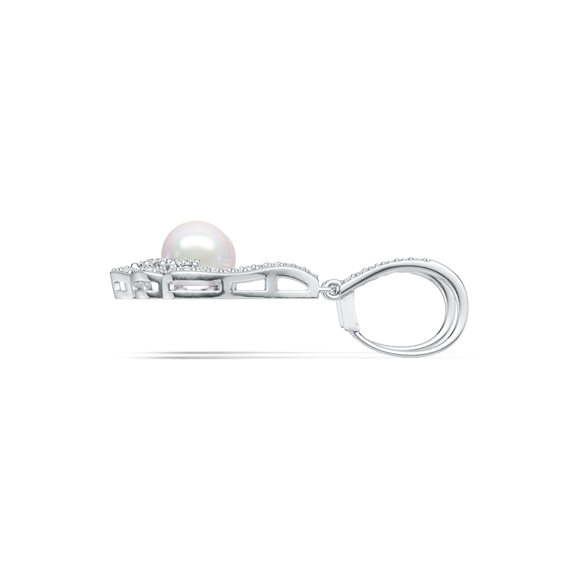 Sterling Silver Semi Mount Earrings Setting Round RD 7x7mm DHJ