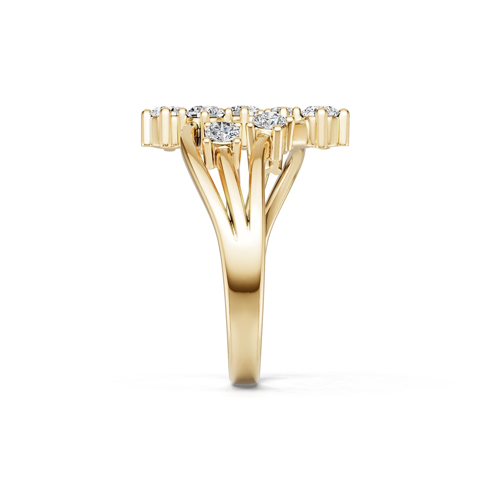 18K Gold Semi Mount Ring Setting Round Ro 3x3mm Syz Jewelry
